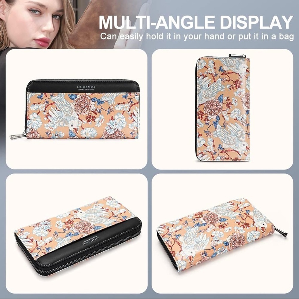 Forever Young Floral Parrot Wallet NWT - Picture 6 of 6